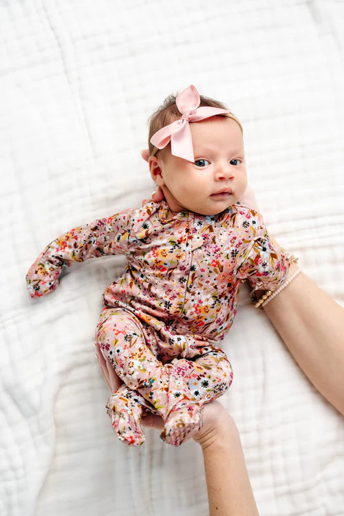 Satin Bow - French Pink Headband - Large