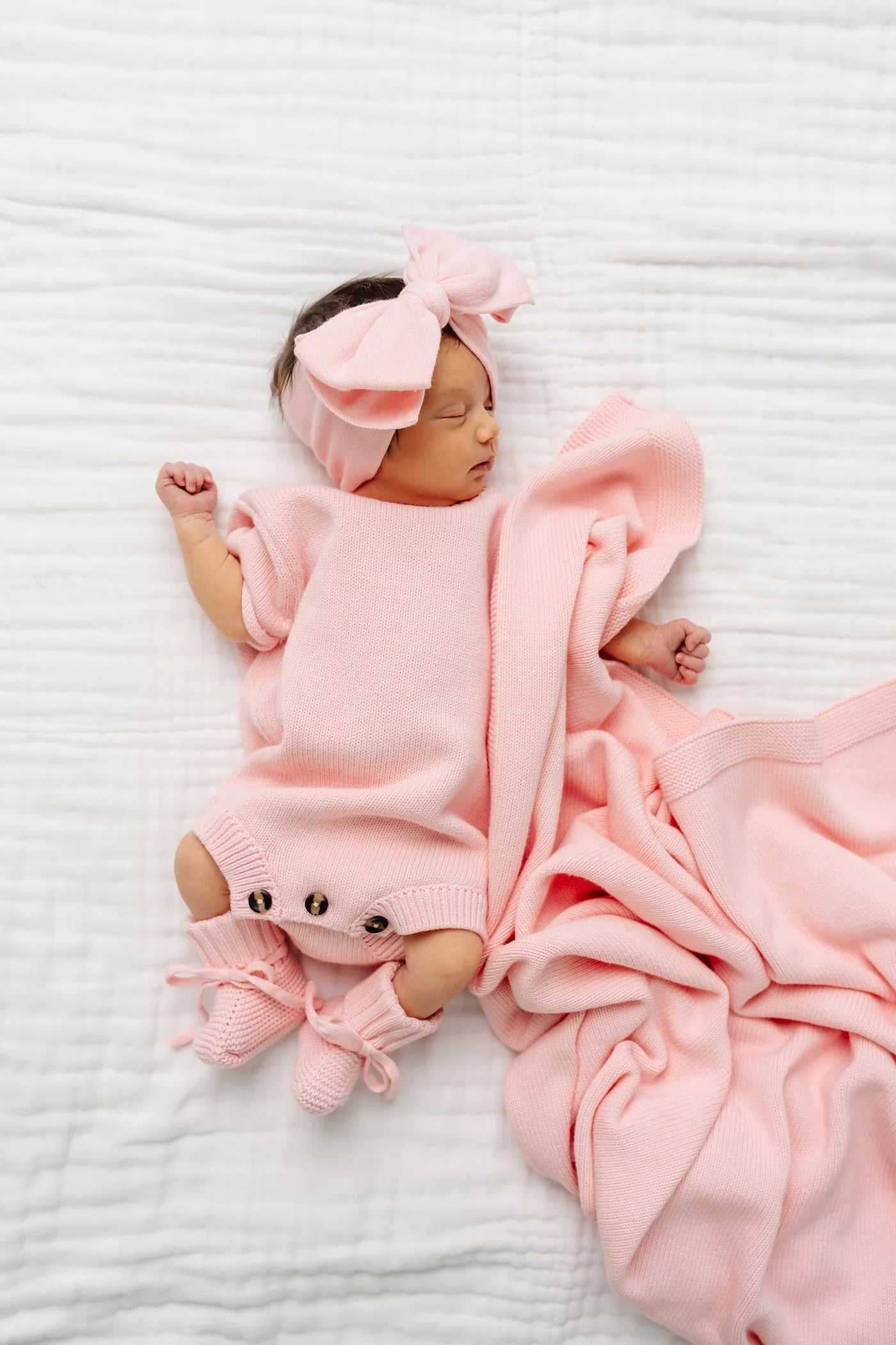 Knit Booties - Blush