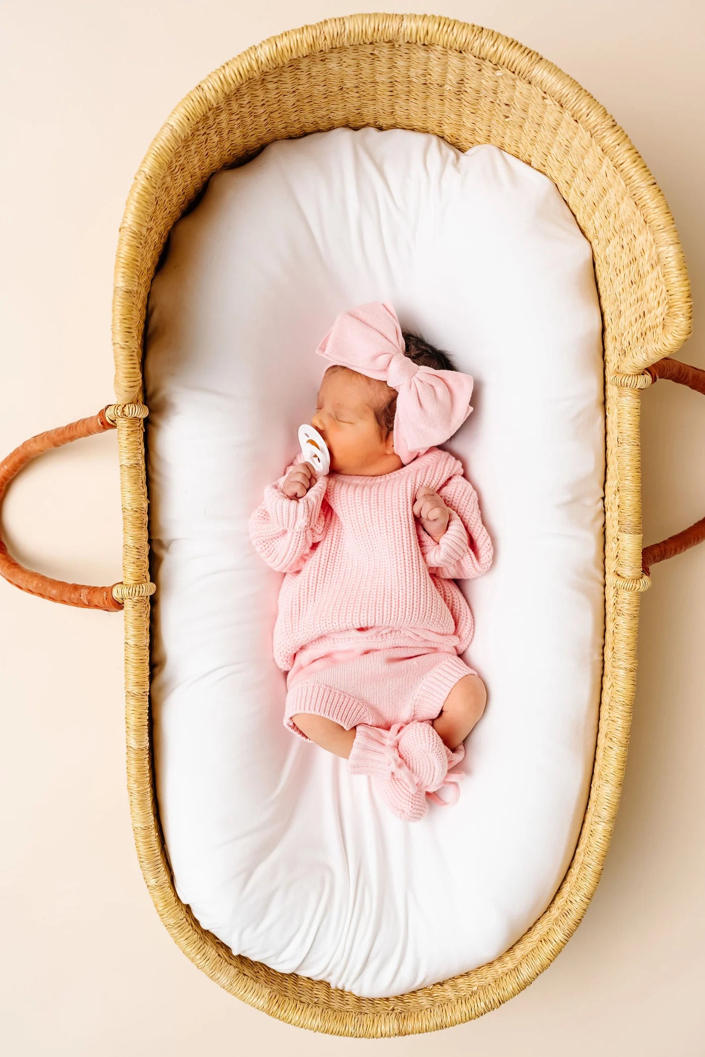 Knit Booties - Blush