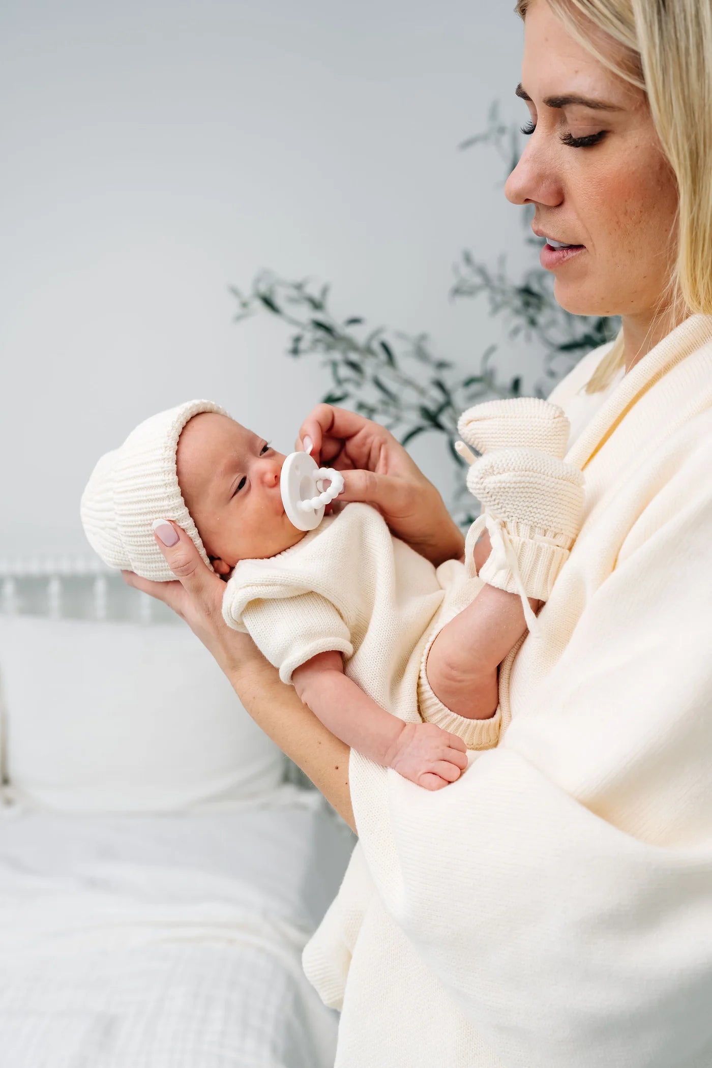 Knit Booties - Ivory