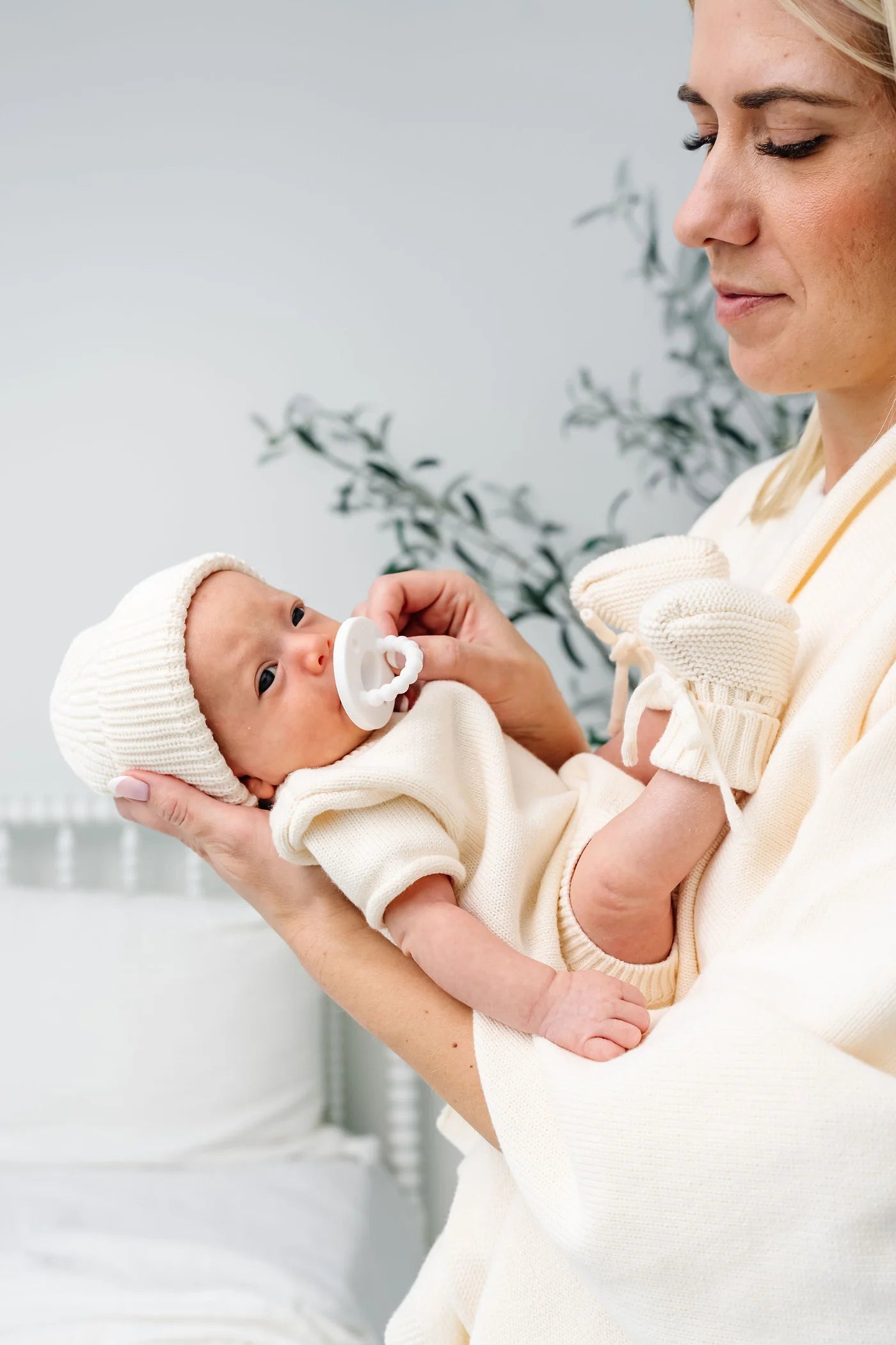 Knit Booties - Ivory