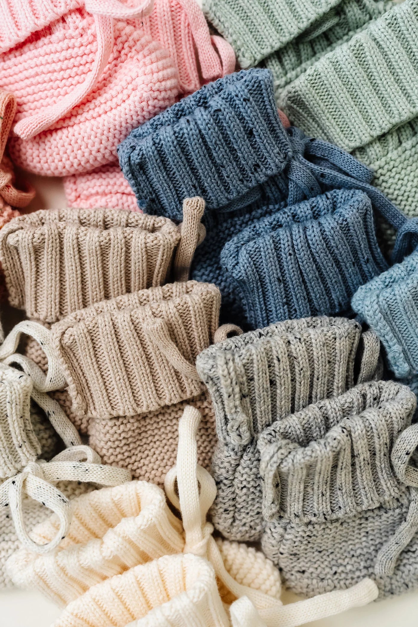 Knit Booties - Cadet Speckle