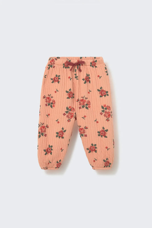 Pants Beca - Quilted Floral Print Baby Pants