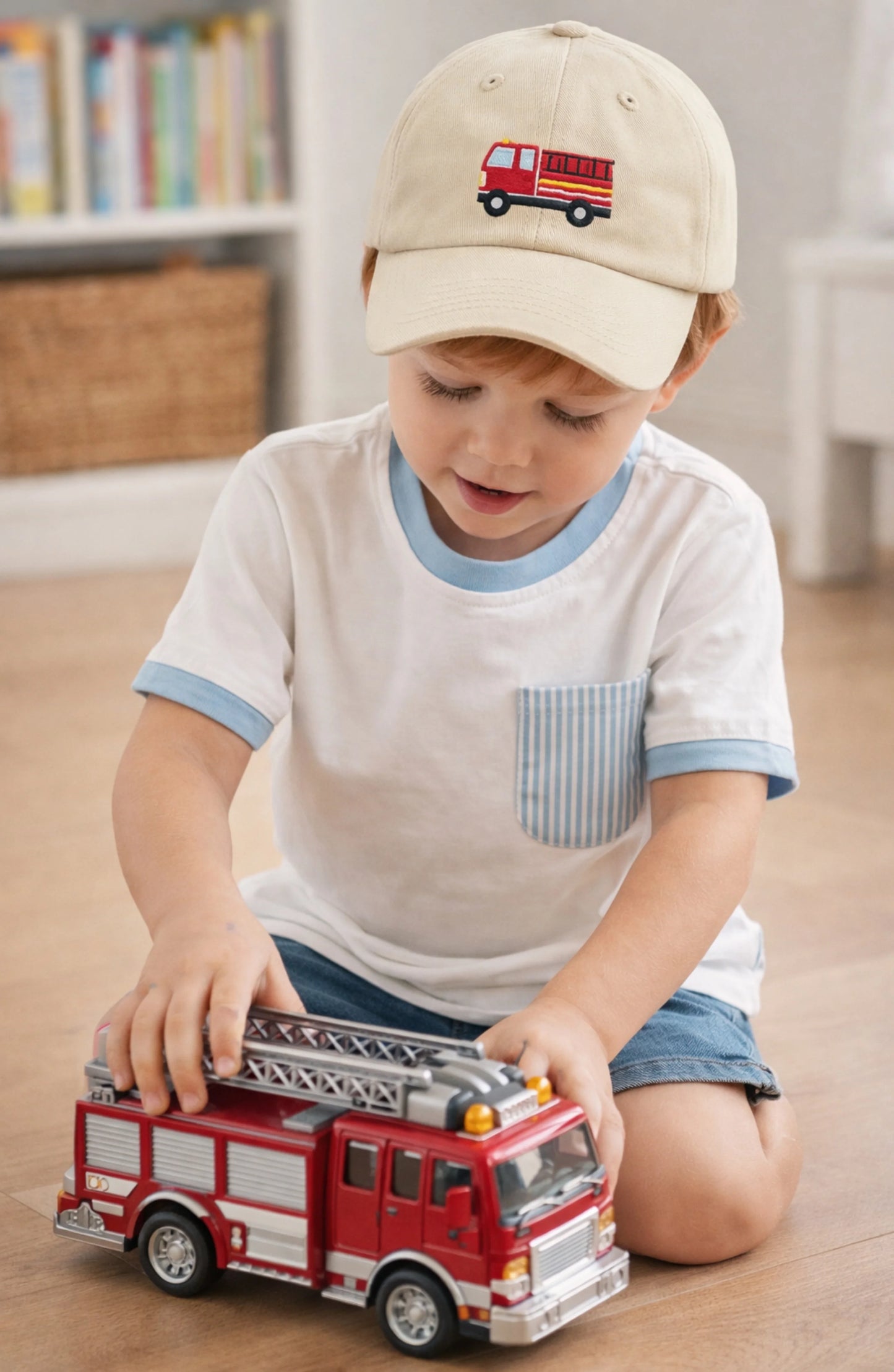 Firetruck Baseball Hat - Baby (0-2Y)