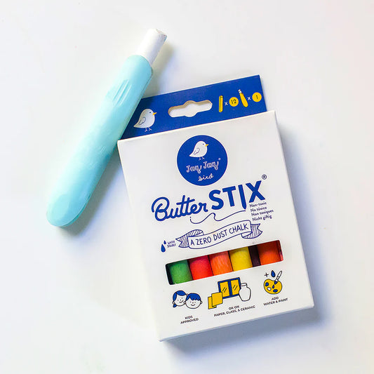 Butterstix - Dustless Chalk Colors with Holder 12 pcs