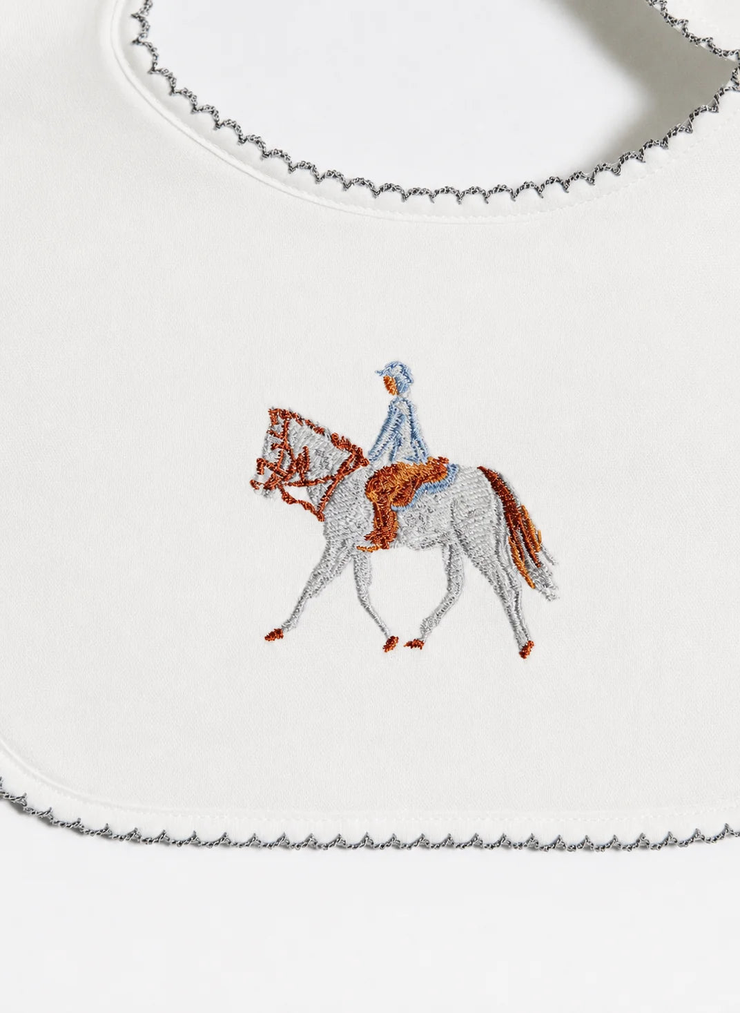 Classic Baby Bib - Embroidered Horse