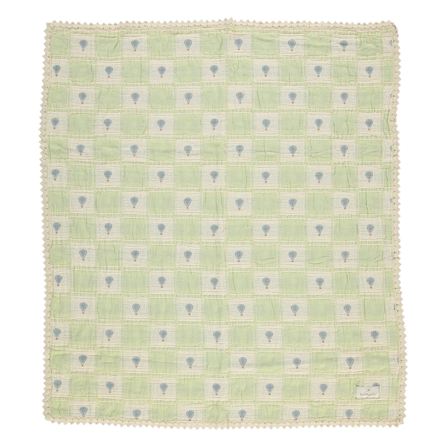Balloon Blanket - Green Balloon Patchwork - Baby Size