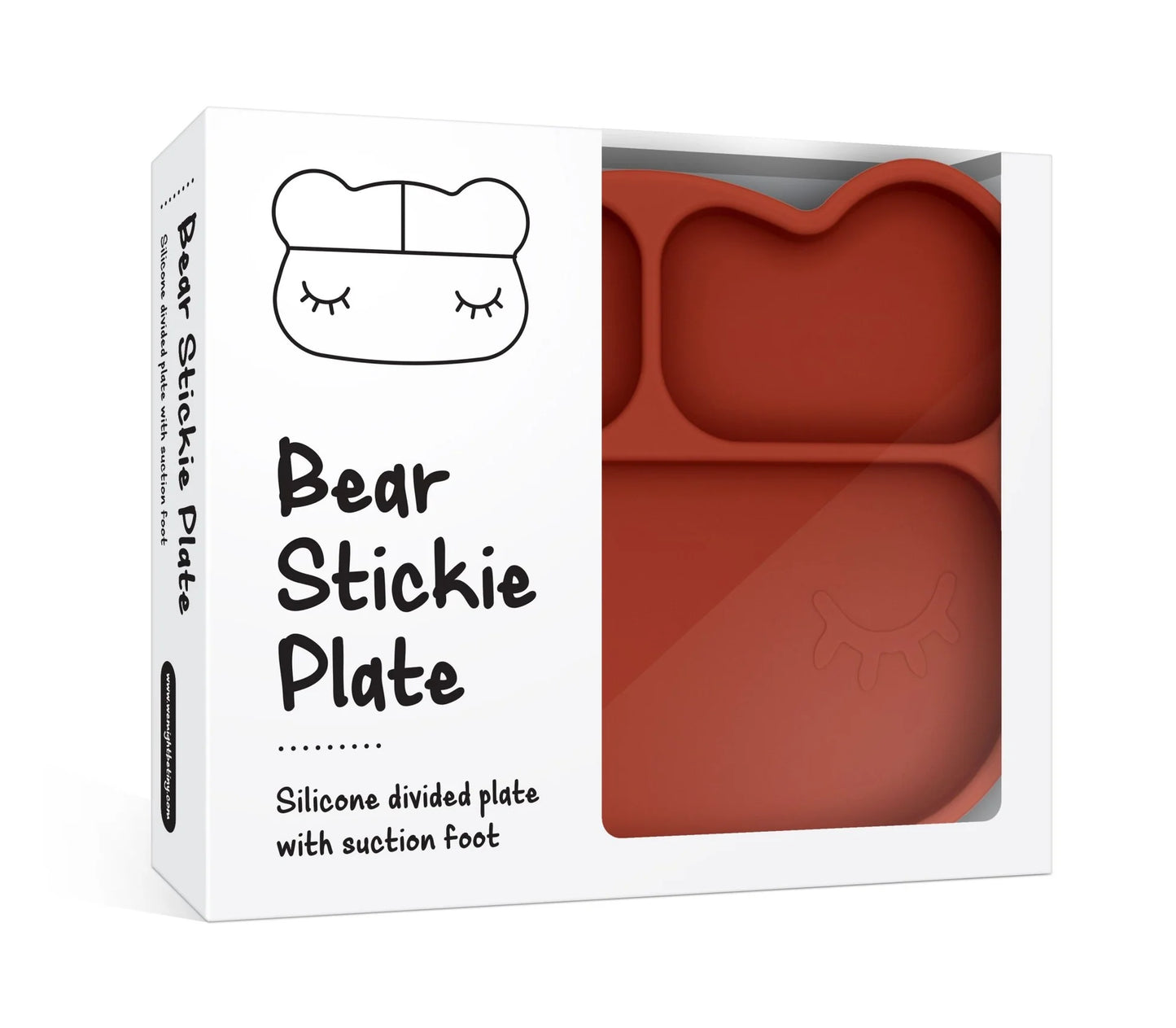 Bear Stickie Plate- Rust