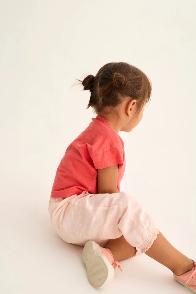Cotton Linen Ruffle Baby Pants