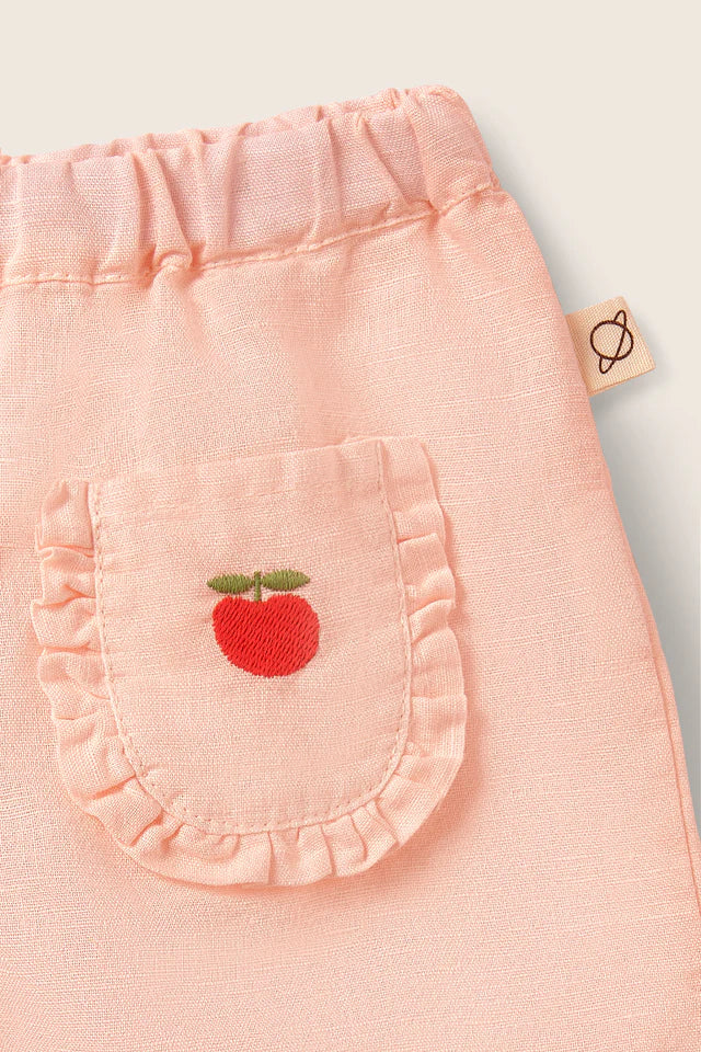 Cotton Linen Ruffle Baby Pants