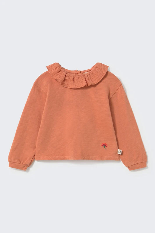 T-Shirt Clara - Brushed Warm Slub Baby Ruffle T-shirt