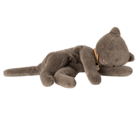 Sleeping Kitten Plush, Medium - Gray