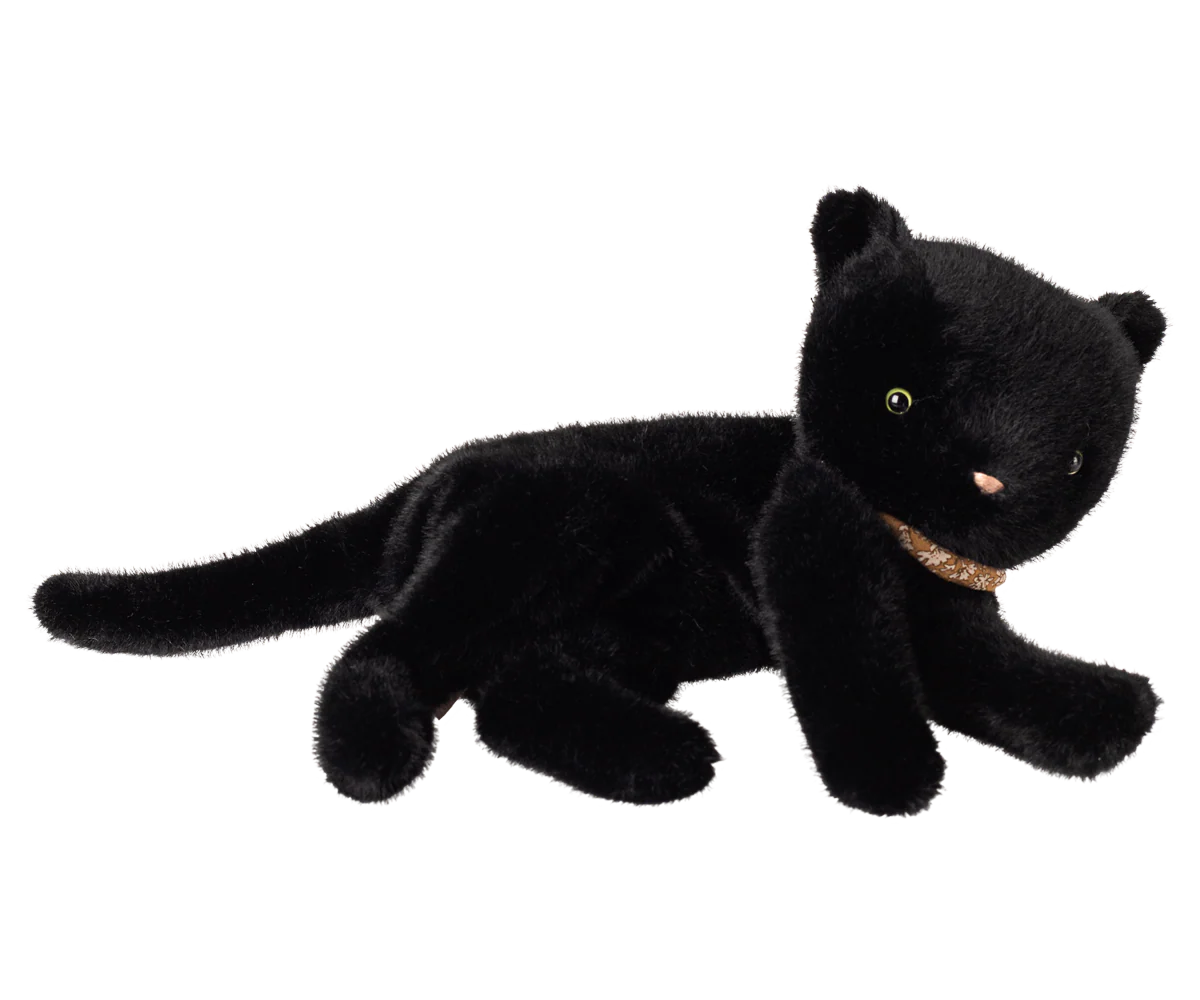Sleeping Kitten Plush, Medium - Black