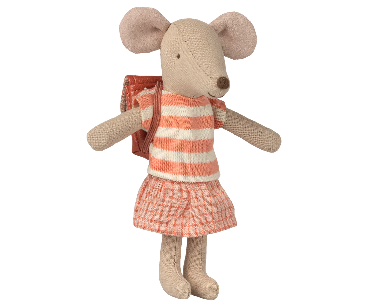 Clothes and bag, Big sister mouse - Coral