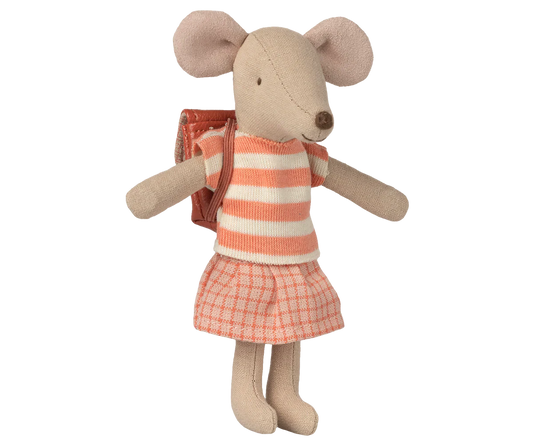 Clothes and bag, Big sister mouse - Coral