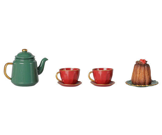 Christmas tea party, Mouse - Red, Green