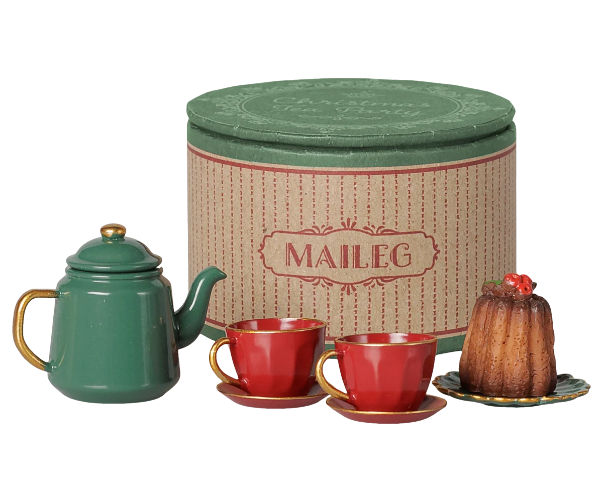 Christmas tea party, Mouse - Red, Green