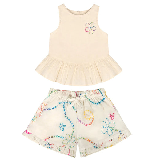 Color Jardin Top + Shorts Set
