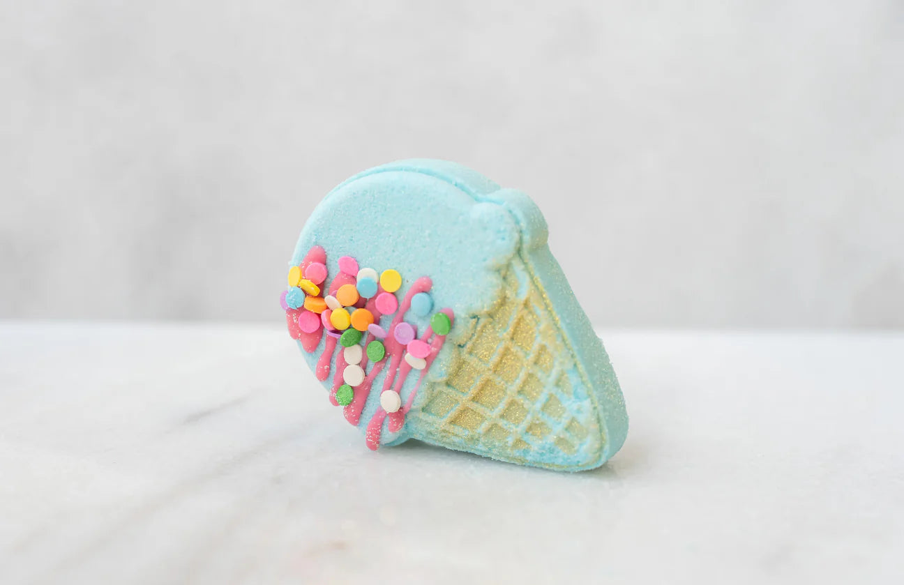 Berry Sweet Pear (Blue) Ice Cream Cone Bath Bomb