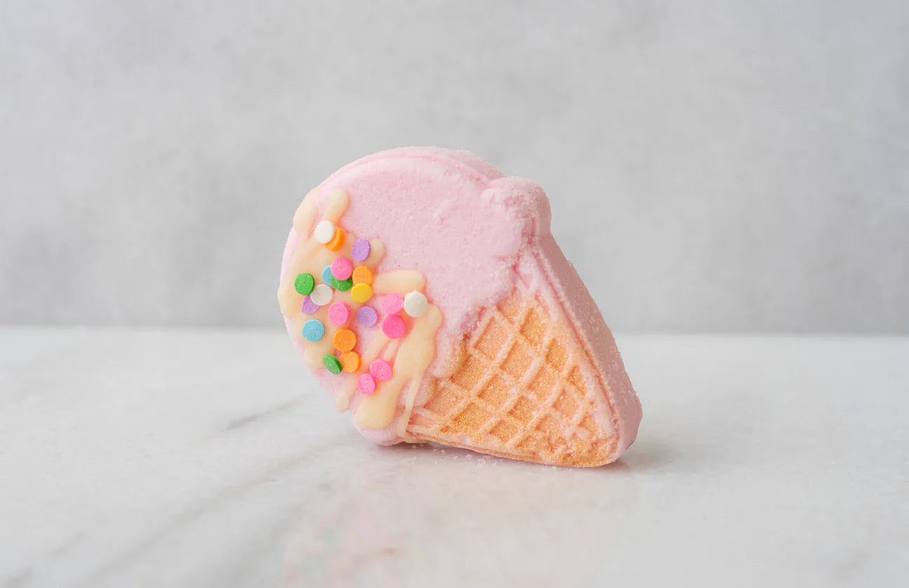 Strawberry (Pink) Ice Cream Cone Bath Bomb