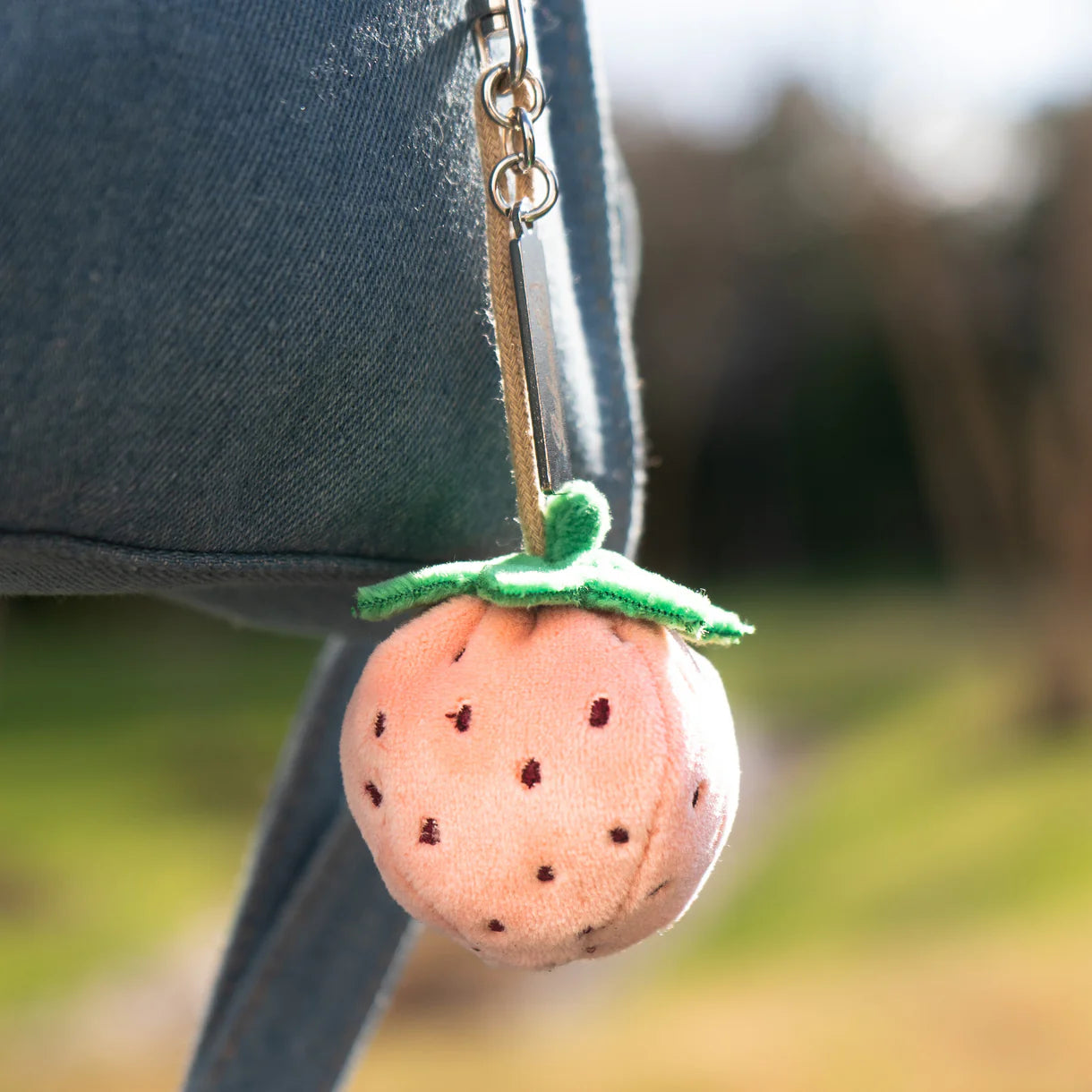 Pink Strawberry Bag Charm