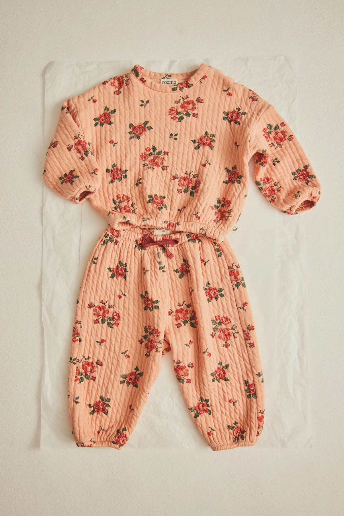 Sweatshirt Erin - Quilted Floral Print Baby Sweatshirt