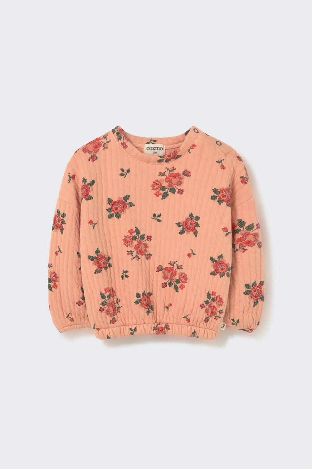 Sweatshirt Erin - Quilted Floral Print Baby Sweatshirt