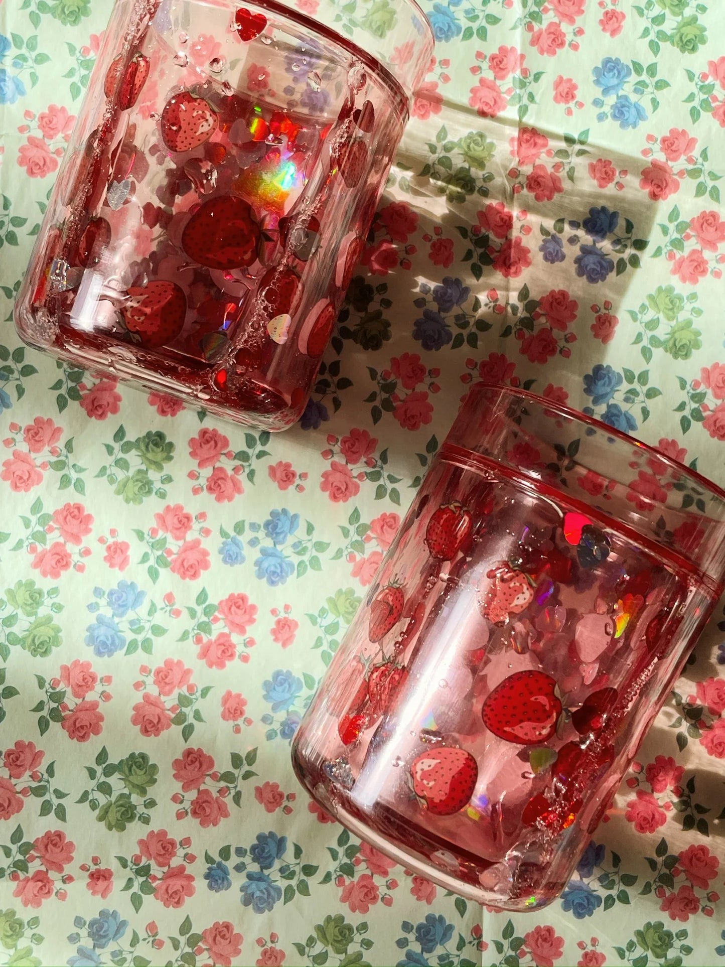 2 Pack Glitter Cups - Fragola