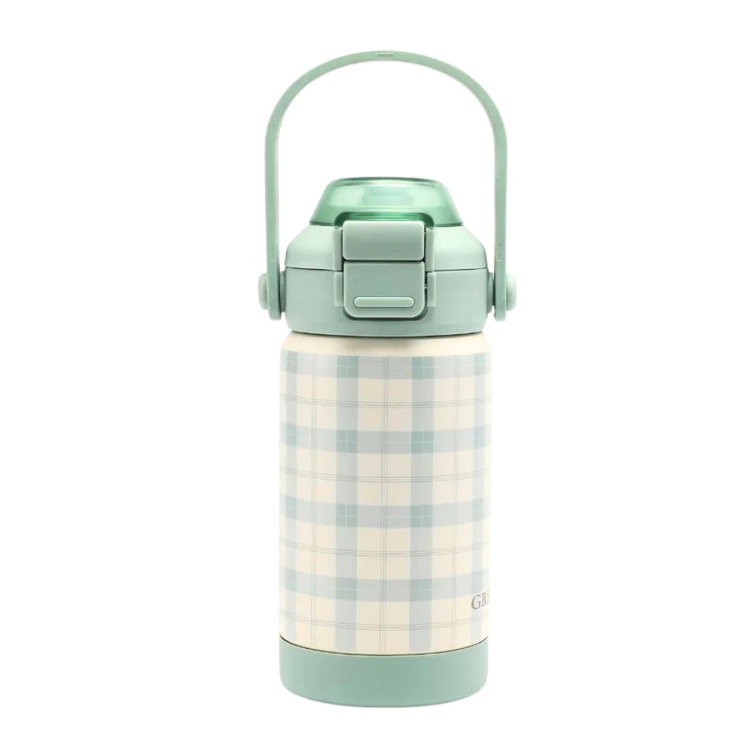 Sip + Chug - 2 in 1 Thermos Water Bottle - Lille Cottage Club - Fern Plaid