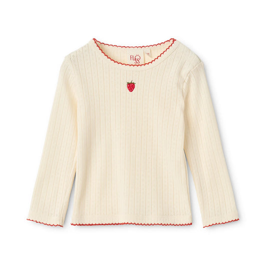 Flora Pointelle LS Blouse