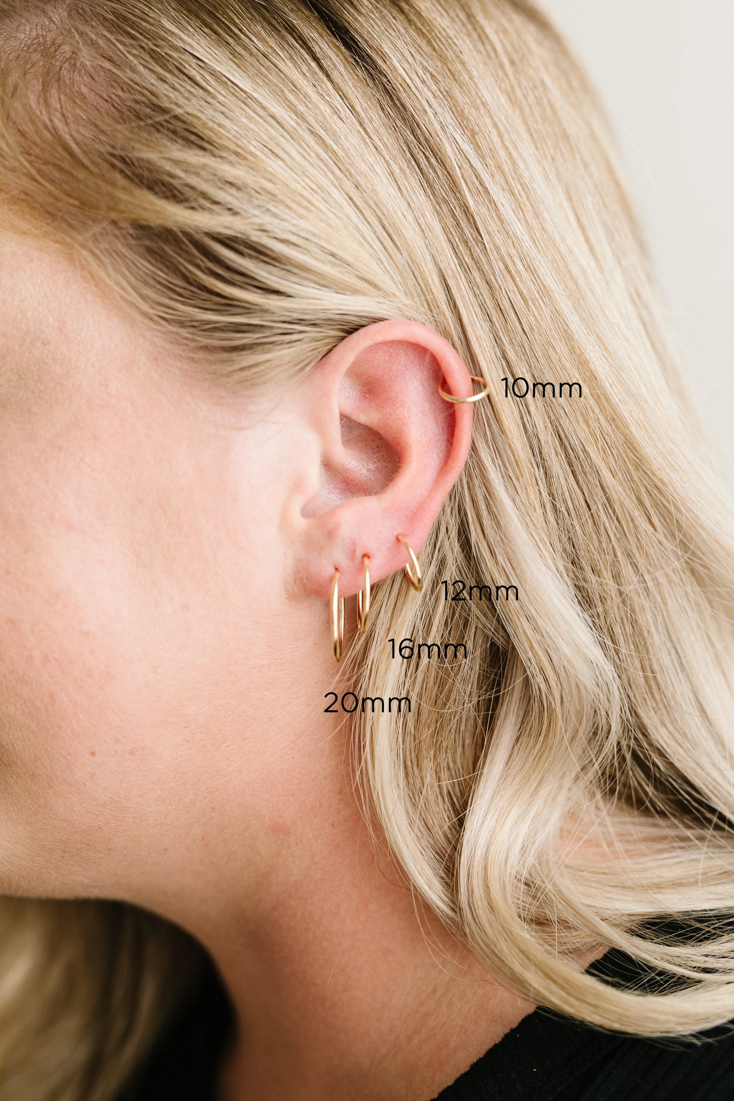 Forever Hoop Earrings 12mm - Gold Filled