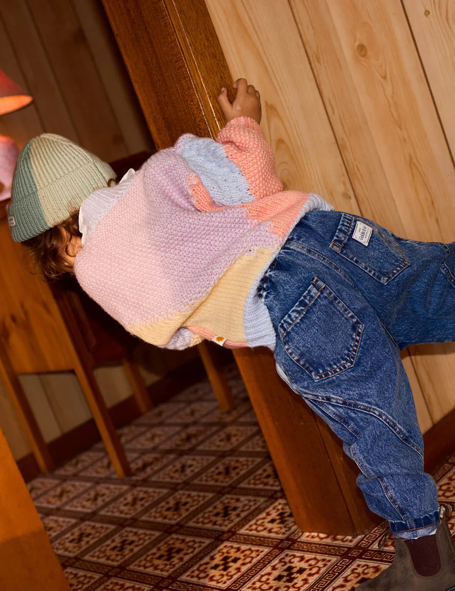 Colour Block Knit Cardigan