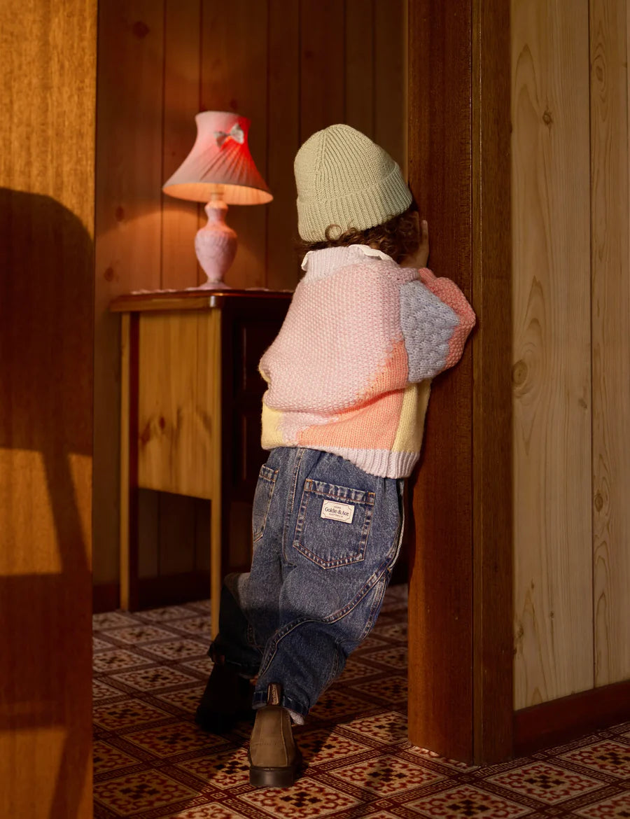 Colour Block Knit Cardigan