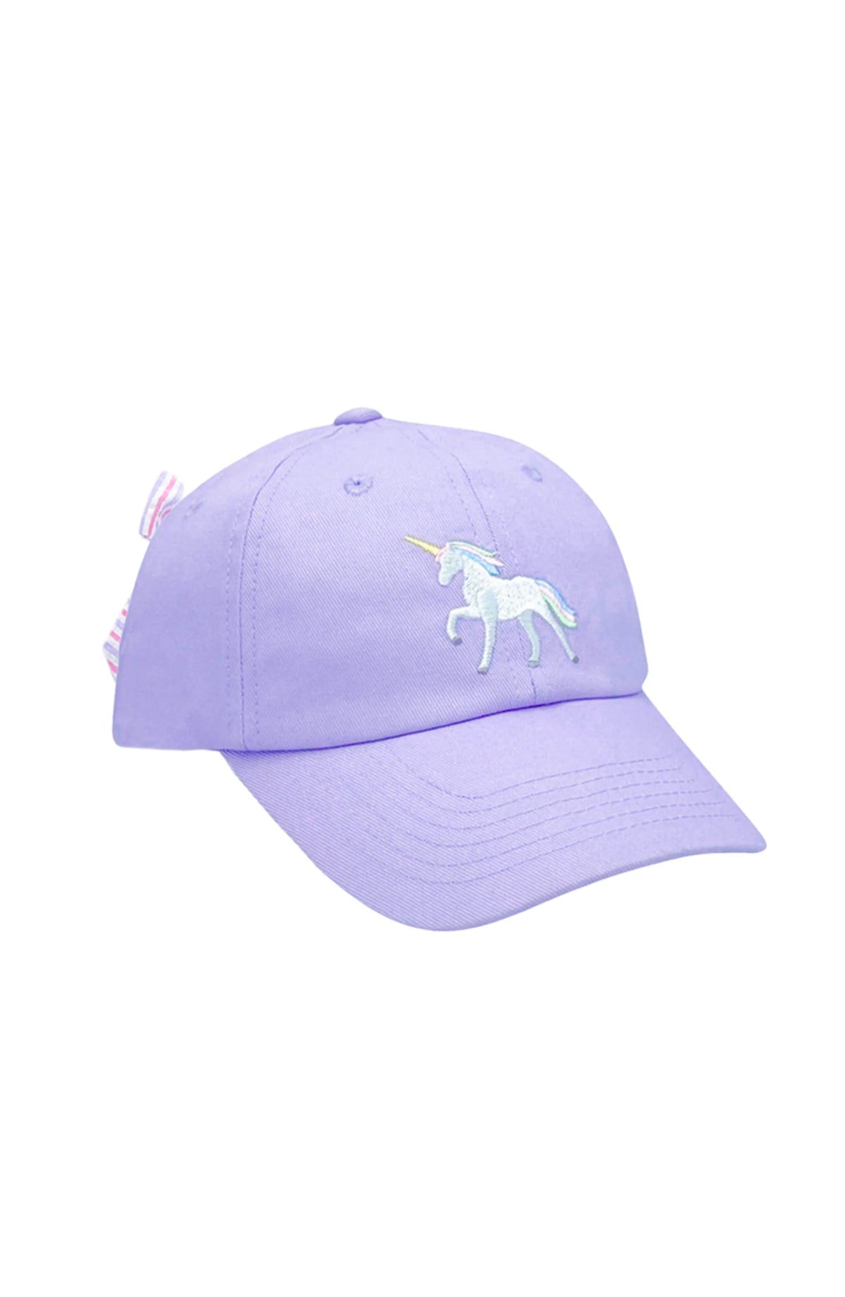 Rainbow Unicorn Bow Baseball Hat - Youth (2-8Y)