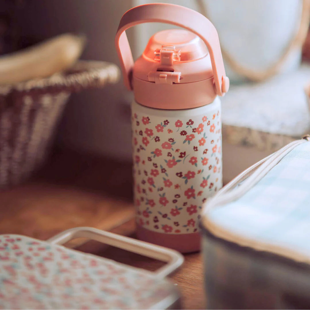 Sip + Chug - 2 in 1 Thermos Water Bottle - Lille Cottage Club - Sunset Meadow