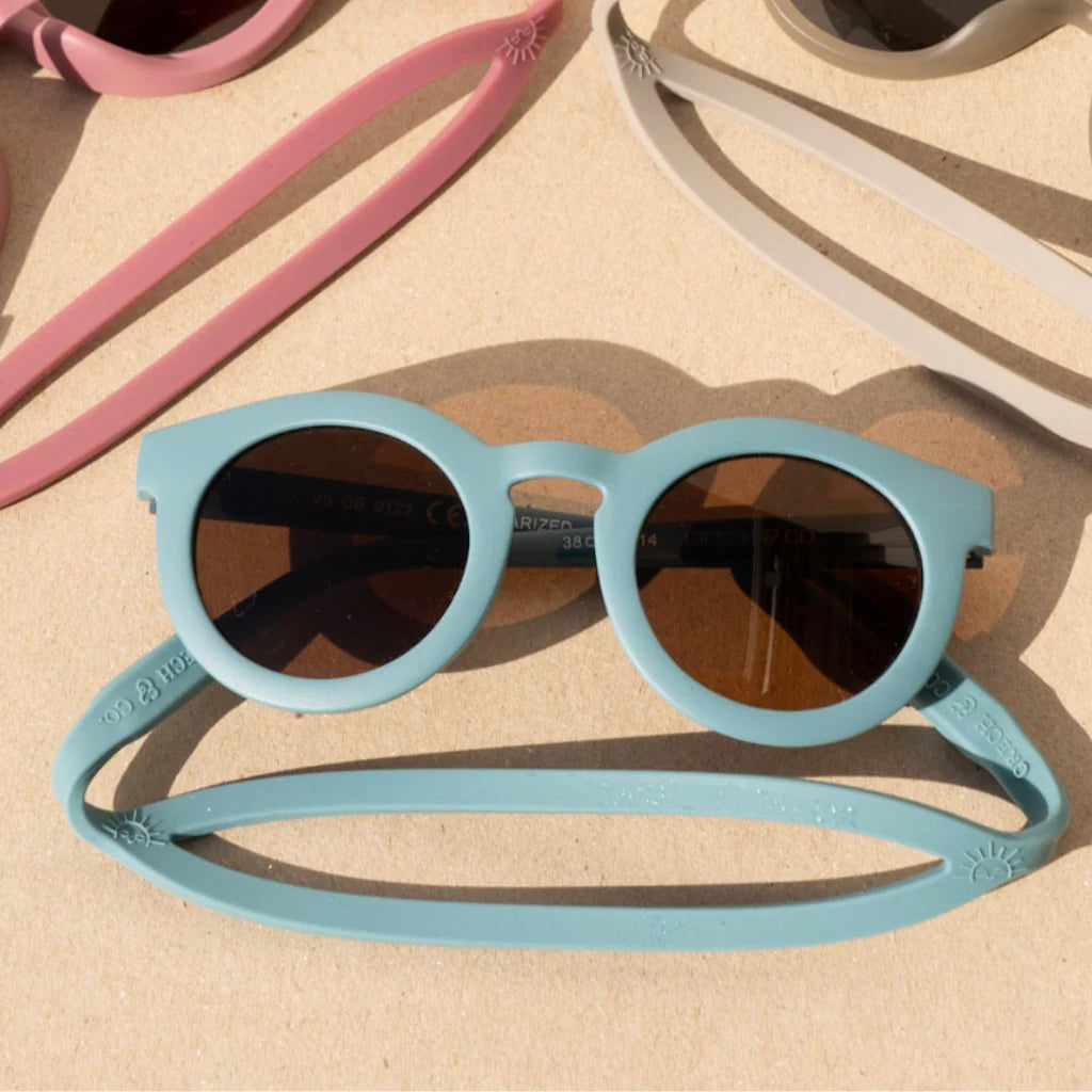 Original Round Sustainable Sunglasses - Bio Based - Bendable - Polarized - Laguna (18M-10Y)