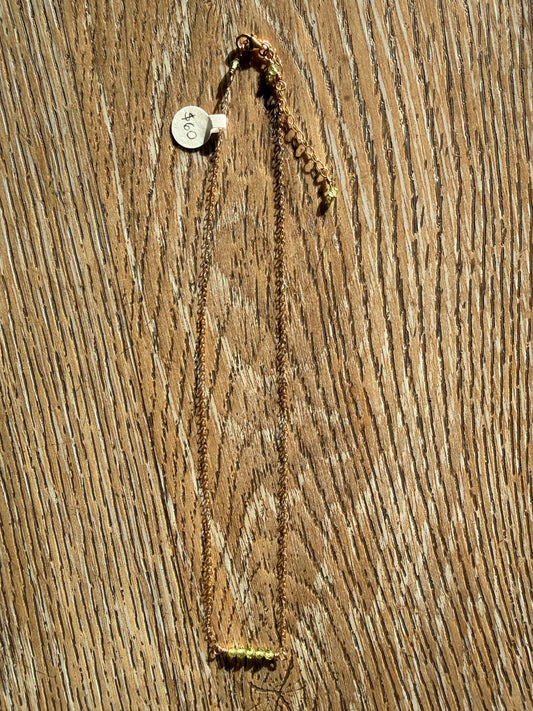 Peridot Necklace - 14kgf - 16"-18"