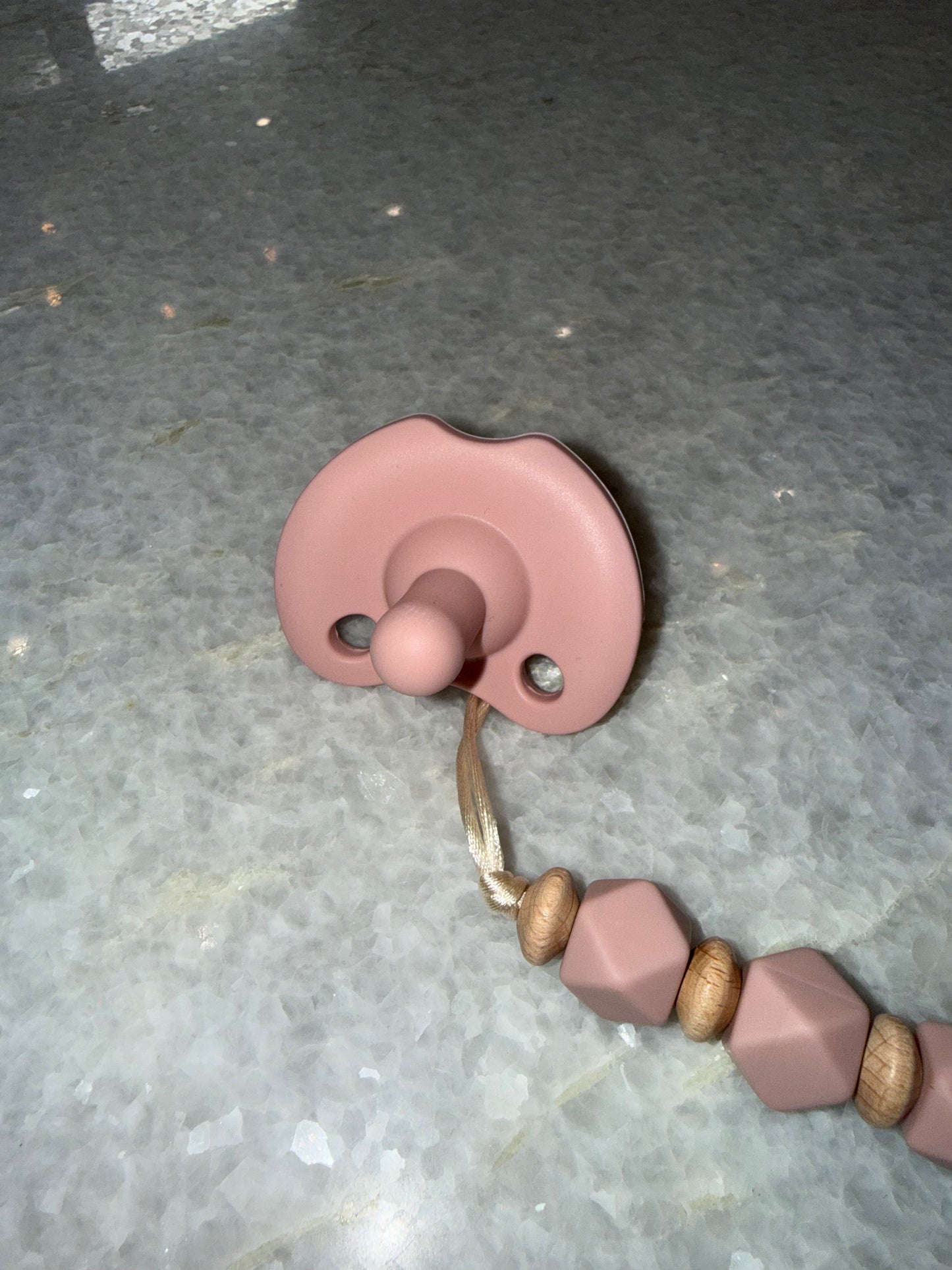 Pacifier/Clip Combo Special - Misty Rose