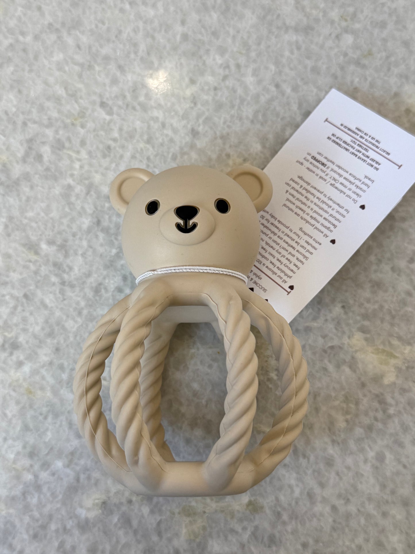 BPA All Silicone Teddy Rattle