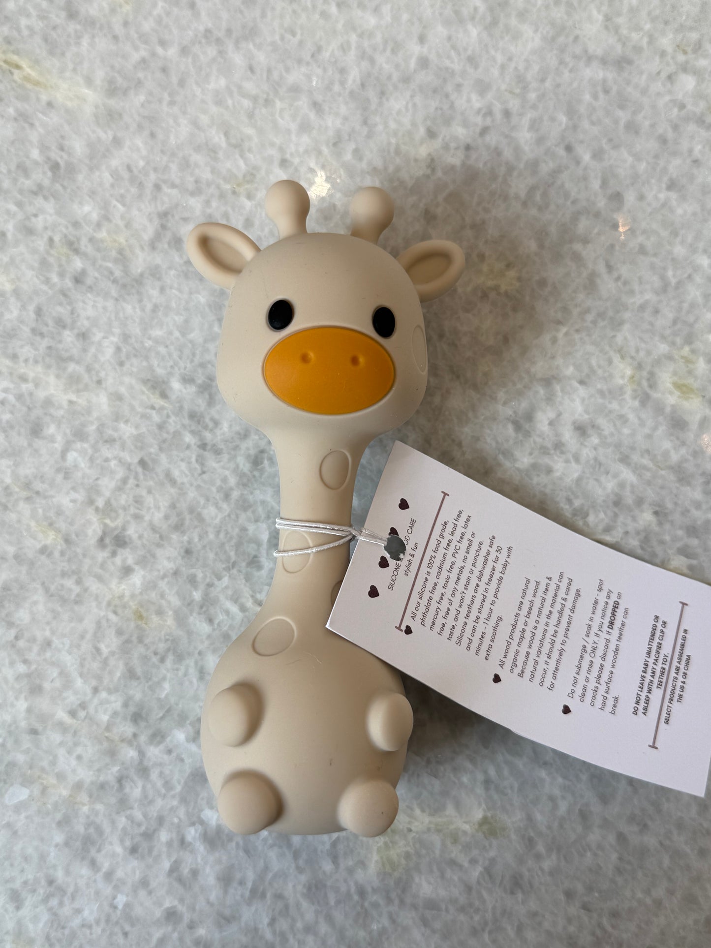 BPA All Silicone Giraffe Rattle