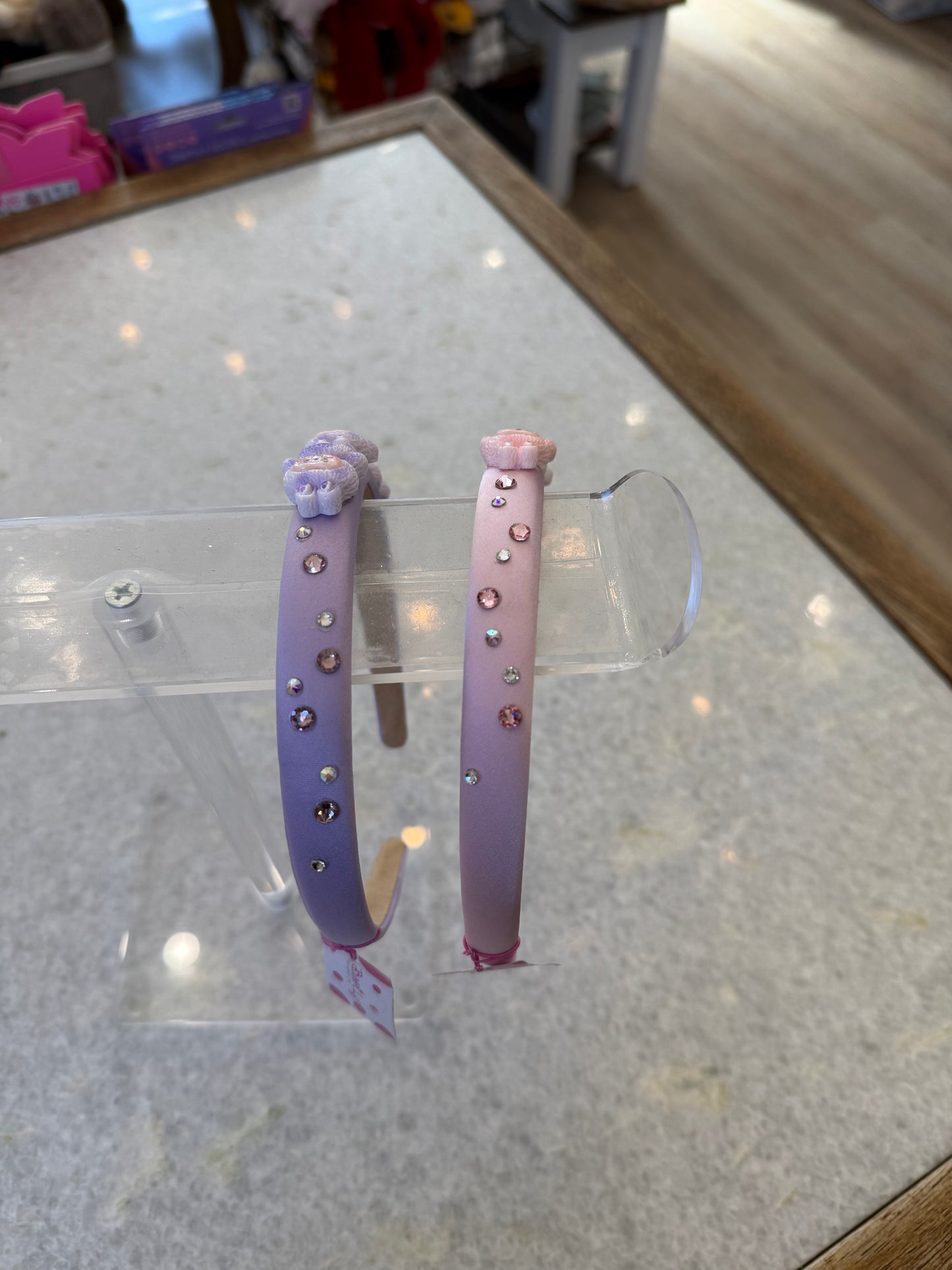 Purple Satin Headband with Labubu Charms