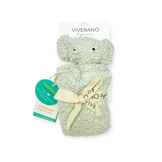 Organic Sherpa Lovey Blanket - Elephant