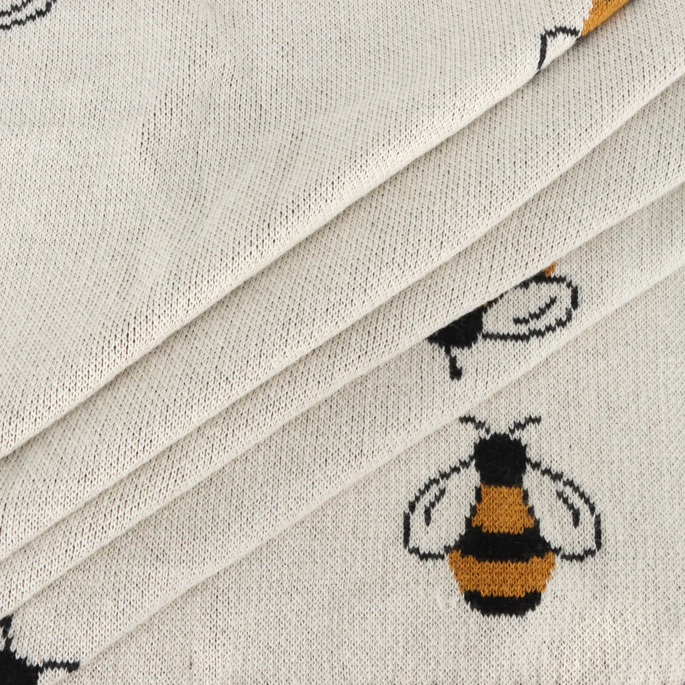 Bee - Organic Cotton Jacquard Sweater Knit Baby Blanket