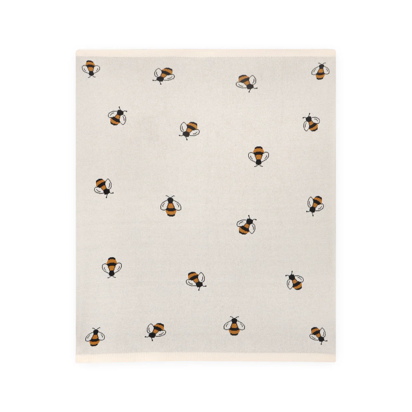 Bee - Organic Cotton Jacquard Sweater Knit Baby Blanket