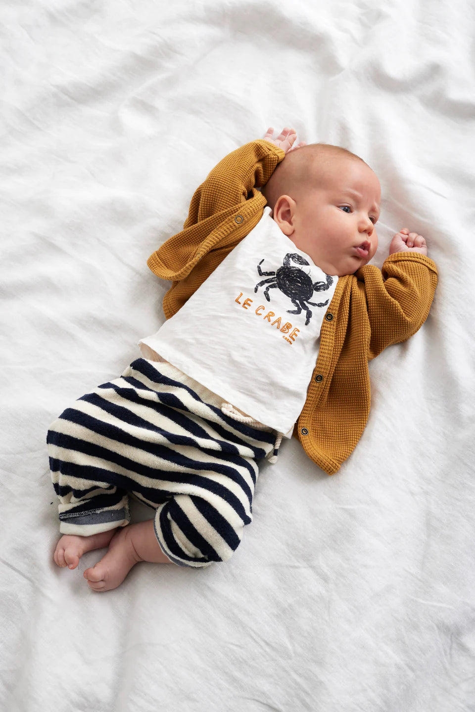 Organic Toweling Stripes Baby Pants