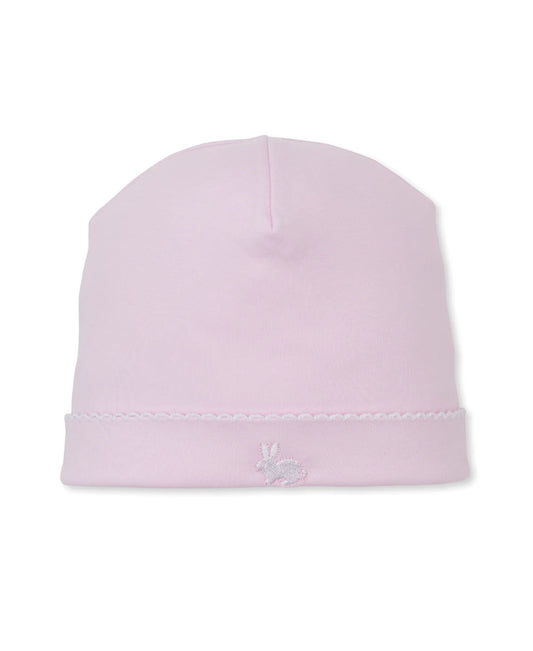 Pique Twin Bunnies Pink Hat - Newborn