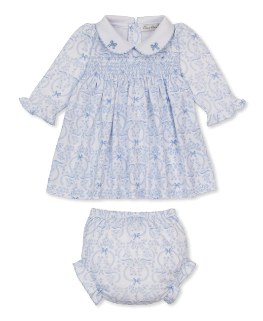 Delicate Blooming Bows Print Dress Set