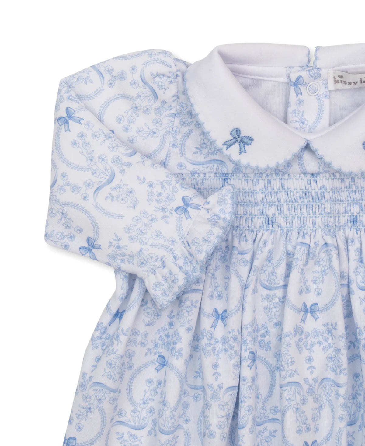 Delicate Blooming Bows Print Dress Set