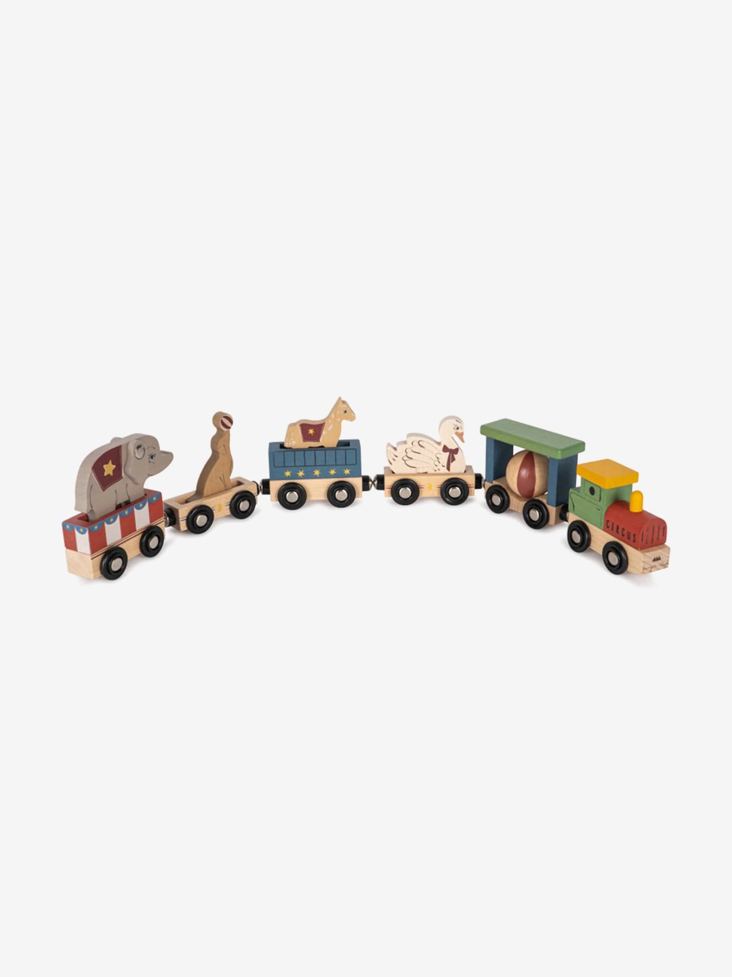 Wooden Animal Train Set