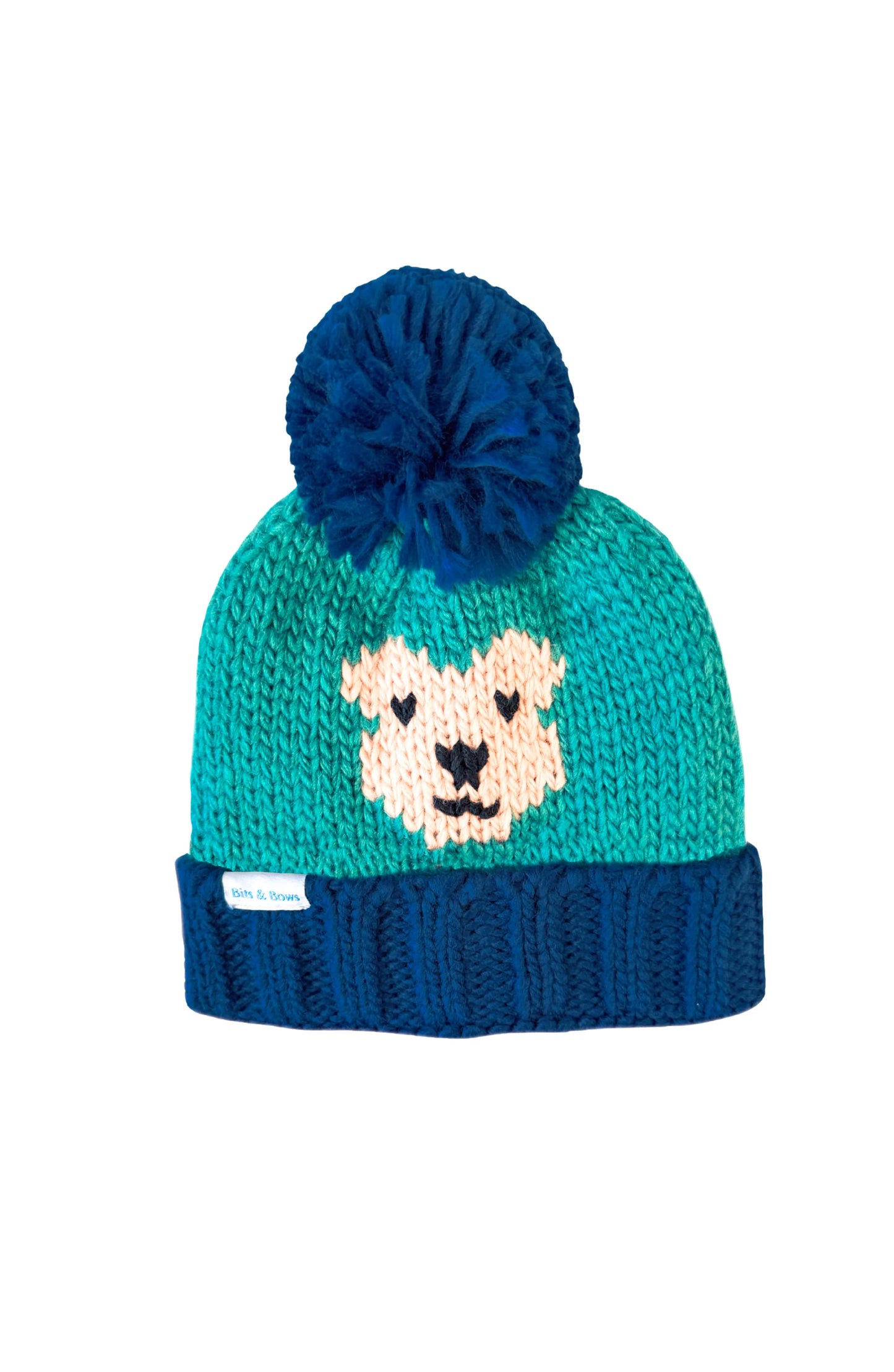 Navy, Teal Teddy - Beanie - Toddler